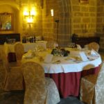 a chapel converted to a private dining room at the Parador