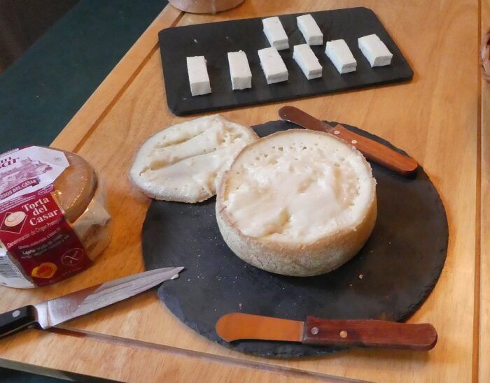 Torta del Casar served with the top rind removed