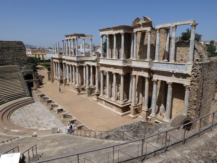 Ancient Roman Amphitheater is still used for performances