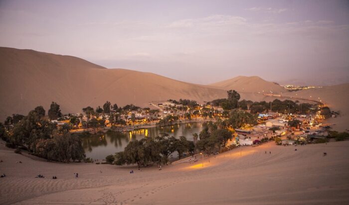 Sunset in Huacachina Peru