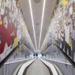 A portion of the mural on the museum
