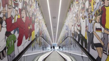 A portion of the mural on the museum