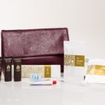 Etihad Airways Christian Lacroix female amenity bag and contents