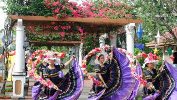 Folk Dancers in Nayong Filipino