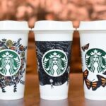 Reusable cup in Starbucks.
