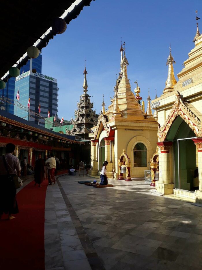 Inside Sule Pagoda