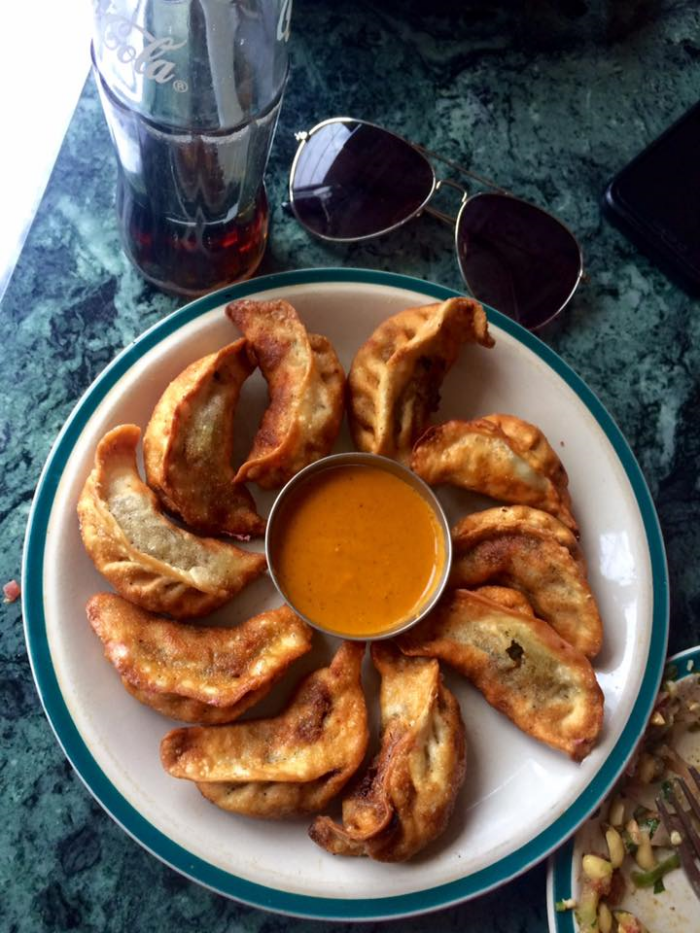 The scrumptious and hot fried momos on a cold day! 10 Days in Nepal