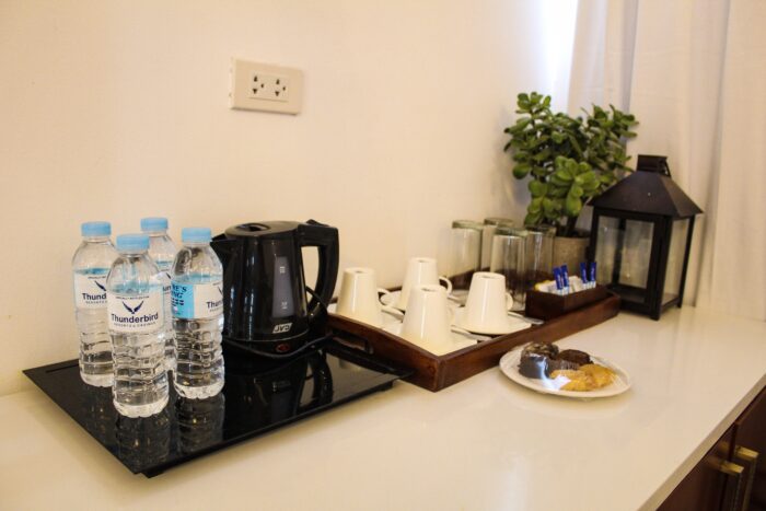 Coffee and tea-making facilities.
