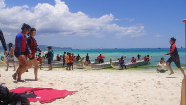 Dragon boats ready for the annual Boracay International Dragon Boat Festival