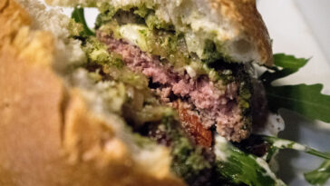 Juicy and pink patty
