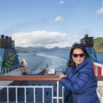 Shooting the breeze as the ferry slows down while approaching Picton.