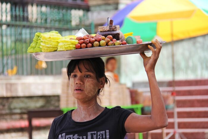 Fruit Vendor in Yangon