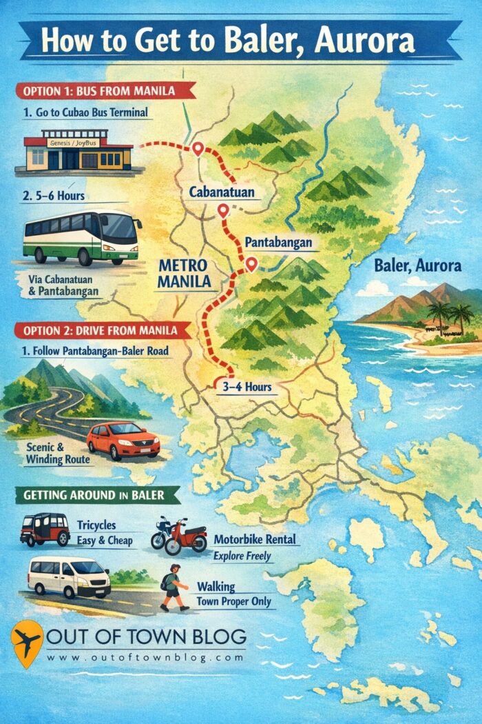 How to get to Baler in Aurora Province