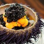 Marinated Botan Shrimp with Sea Urchin .