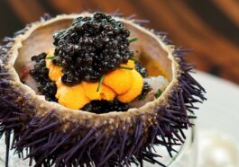 Marinated Botan Shrimp with Sea Urchin .