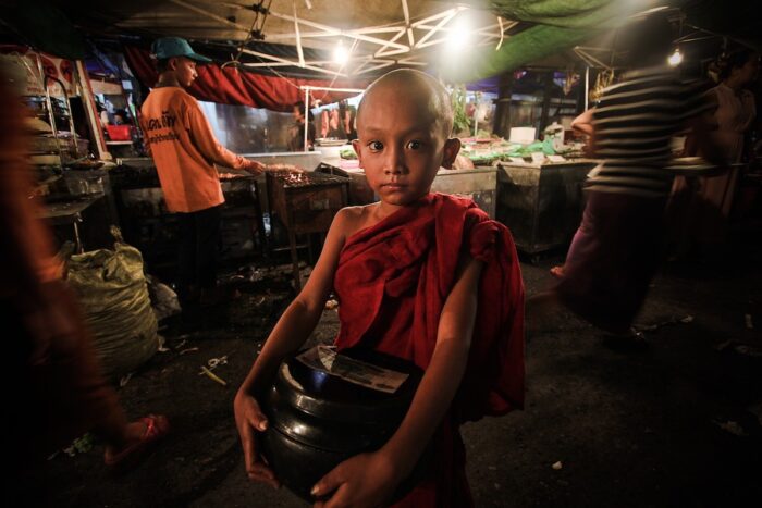 Novice Monk in Yangon
