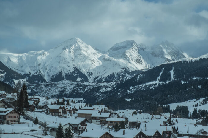 A town nestled in one of the many valleys that we passed through.