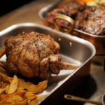Slow Roasted Leg of Lamb with Garlic and Rosemary Polenta with Gorgonzola Cheese