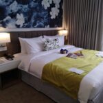 The bedroom, with its ultra-comfy bed