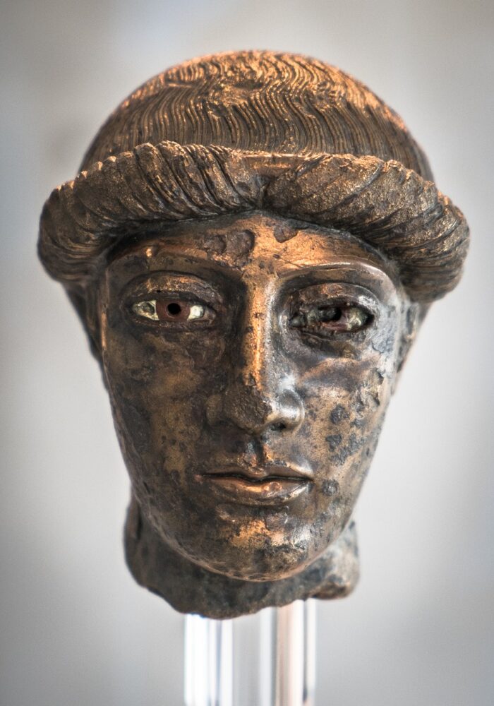 Bronze Head inside Acropolis museum