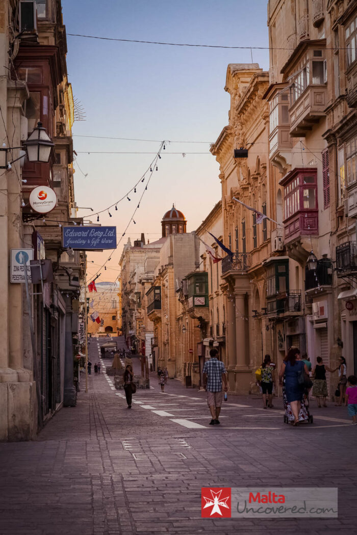 Malta Main Shopping Street Valletta