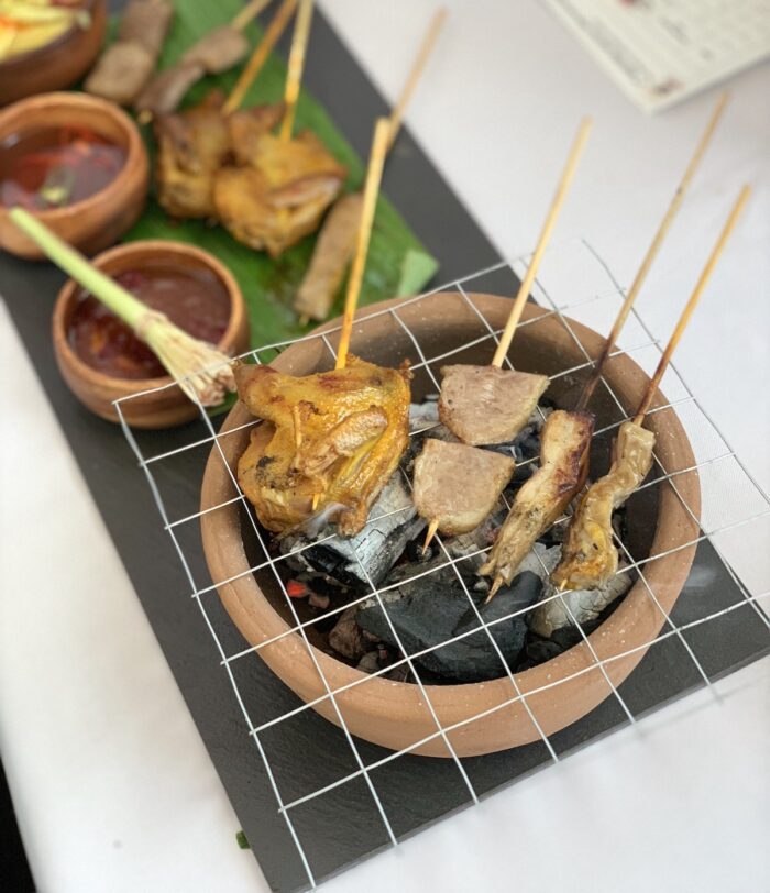 Inasal nga kwaho, obre and pugo appetizer