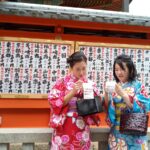 Japanese Tourists wearing traditional Kimono
