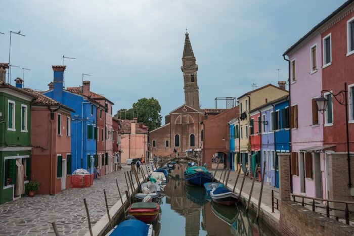 Leaning Tower in Burano Island