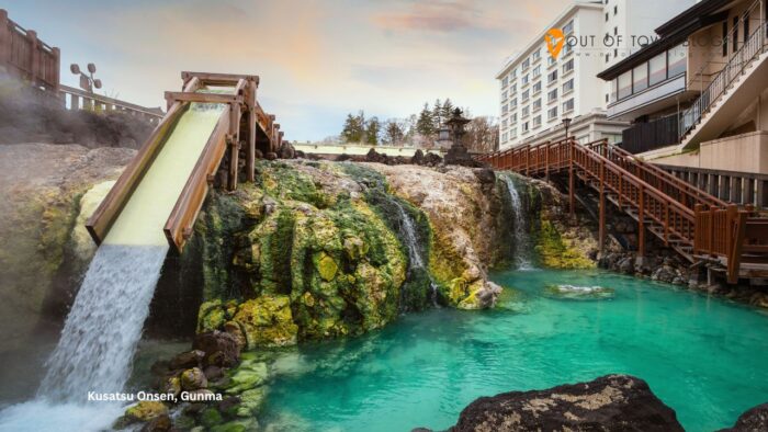 Yubatake Hotspring at Kusatsu Onsen in Gunma, Japan