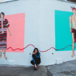 The Artist and her artwork photo by Krizza Mae Pacleb