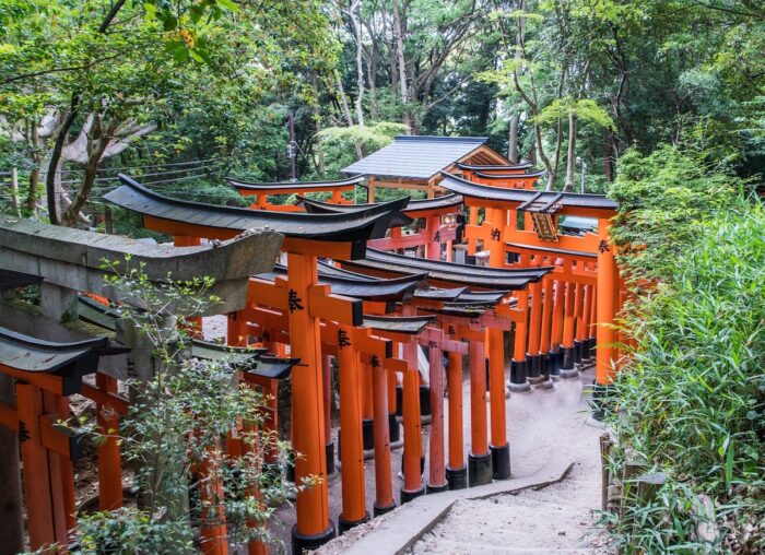 Tori Gates in Fushimi Inari Taisha Kyoto