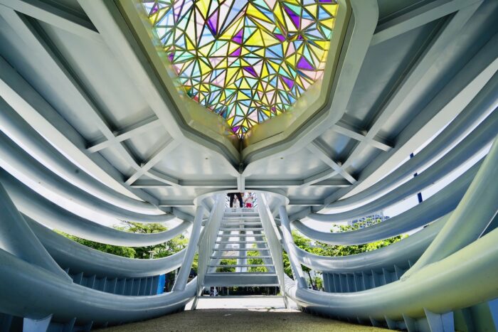 448 pieces of colored glazed glass that symbolizes the colorful island of Taiwan