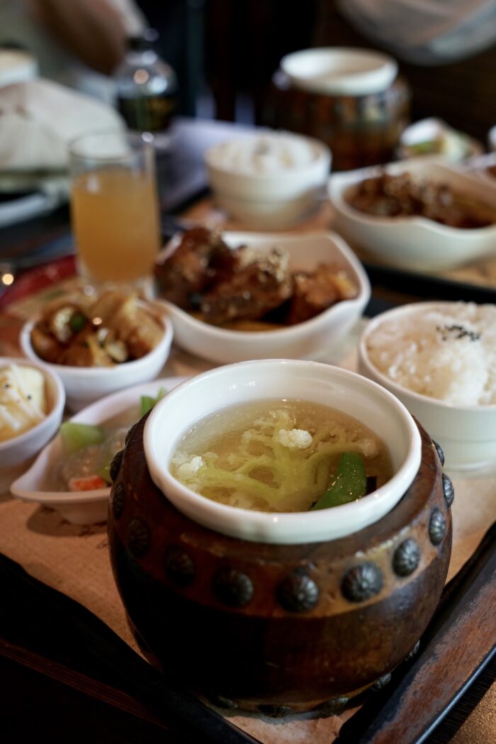 Simmered sugarcane pork set at Ten Drum Restaurant