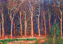 Baguio Sunset by Michael Sagaran, 36” x 48” acrylic on canvas