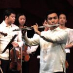 Gabriel Art Mendoza (arranger of two numbers played by Pundaquit Virtuosi in the concert, NAMCYA 2017 Senior Strings Category 2nd Prize Winner, Highest Prize awarded and Best Interpretation of Contest Piece) and Nico Emmanuel Dioneda (Pundaquit Virtuosi soloist, NAMCYA 2015 and 2017 Woodwinds Category National Finalist)