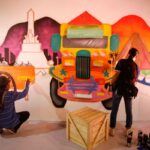 Filipino Artists painting murals