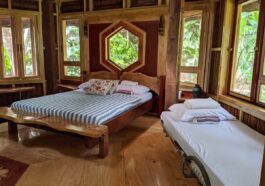 Master bedroom in one of the huts