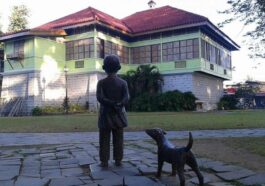 A statue of young Jose Rizal and his dog. Image grabbed from Rizal Shrine Calamba’s Facebook page
