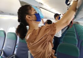 Cebu Pacific Stowing in overhead bins