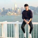 Richard against the backdrop of Victoria Harbour