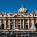 You can appreciate the scale of the Basilica to the size of the crowd standing in front of it.