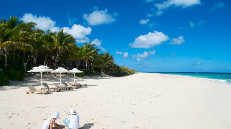 White sand beach in Anguilla photo via Depositphotos