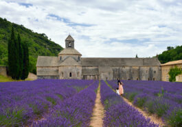 Llavender field at avening. An ancient monastery Abbey of Senanque in background. photo via Depositphotos.com