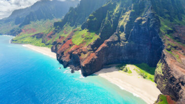 Na Pali Coast on Kauai island photos via Depositphotos