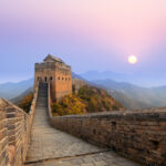 Sunrise at Great Wall of China photo via Depositphotos