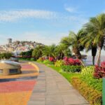 Seaside Malecon 2000 walkway with Santa Ana Hill, Ecuador via Depositphotos