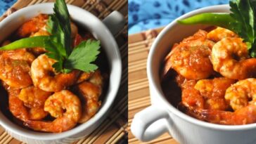 Shrimp with spicy fresh tomato sauce