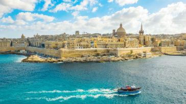 Aerial view of Valletta city - capital of Malta photo via Depositphotos