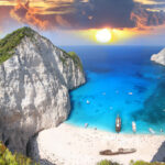 Amazing beach Navagio in Zakynthos, Greece pictures via Depositphotos