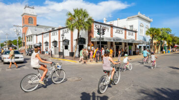 Duval Street in Key West Florida photo via Depositphotos